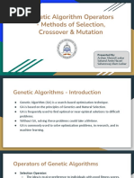 Genetic Algorithm Operators - Methods of Selection, Crossover & Mutation