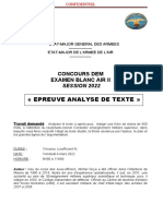 Analyse de Texte 2022 Blanc II