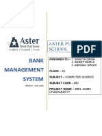 Bank Management System - Project Synopsis
