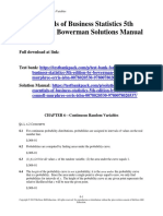 Essentials of Business Statistics 5th Edition Bowerman Solutions Manual 1