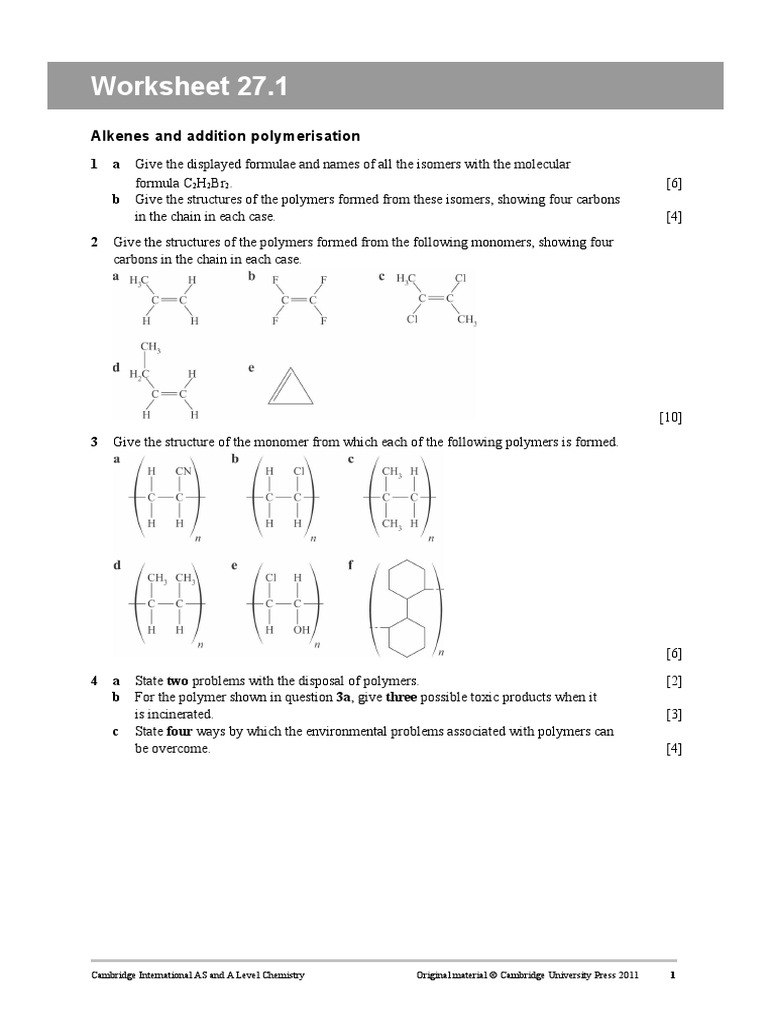 Polymer Question 2 PDF