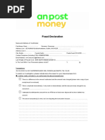 AnPost Fraud Declaration Form