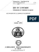 Le Créé Et L'incrée Maxime Le Confesseur Et Thomas D'aquin Par Antoine Levy