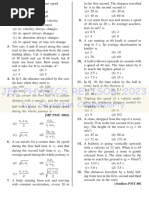 Motion in A Straight Line DPP