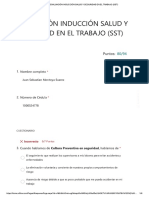 Evaluación Inducción Salud y Seguridad en El Trabajo (SST)