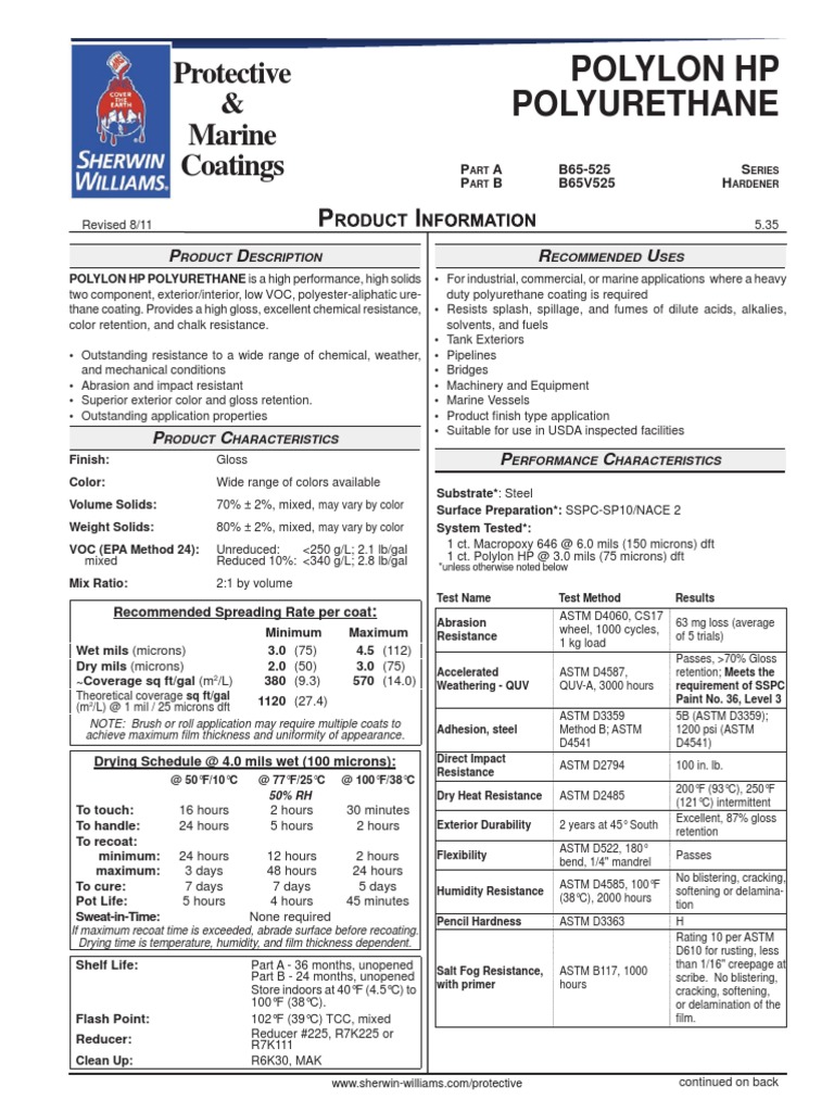 Polylon HP Polyurethane Coating Guide | PDF | Paint | Concrete