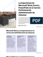La Importancia de Microsoft Word Excel y PowerPoint en La Carrera Profesional de Administracion de A