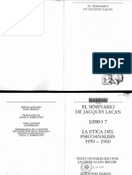 Seminario 7 La Ética Del Psicoanálisis Lacan