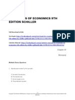 Essentials of Economics 9th Edition Schiller Test Bank 1