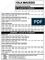 d23 Vila Macedo Horarios Sab e Dom 3108 e 0109191