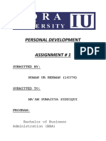 Personal Development Assignment 1 PDF