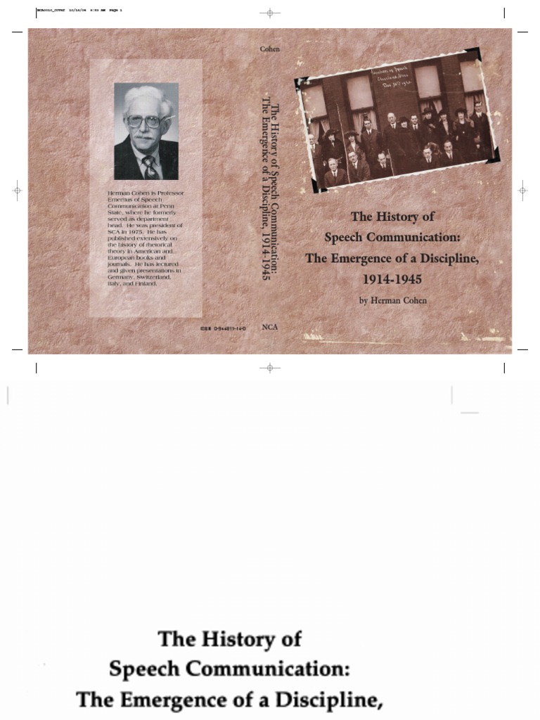 The History of Speech Communication Bycohen | PDF