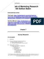 Essentials of Marketing Research 6th Edition Babin Solutions Manual 1