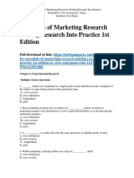 Essentials of Marketing Research Putting Research Into Practice 1st Edition Clow Test Bank 1