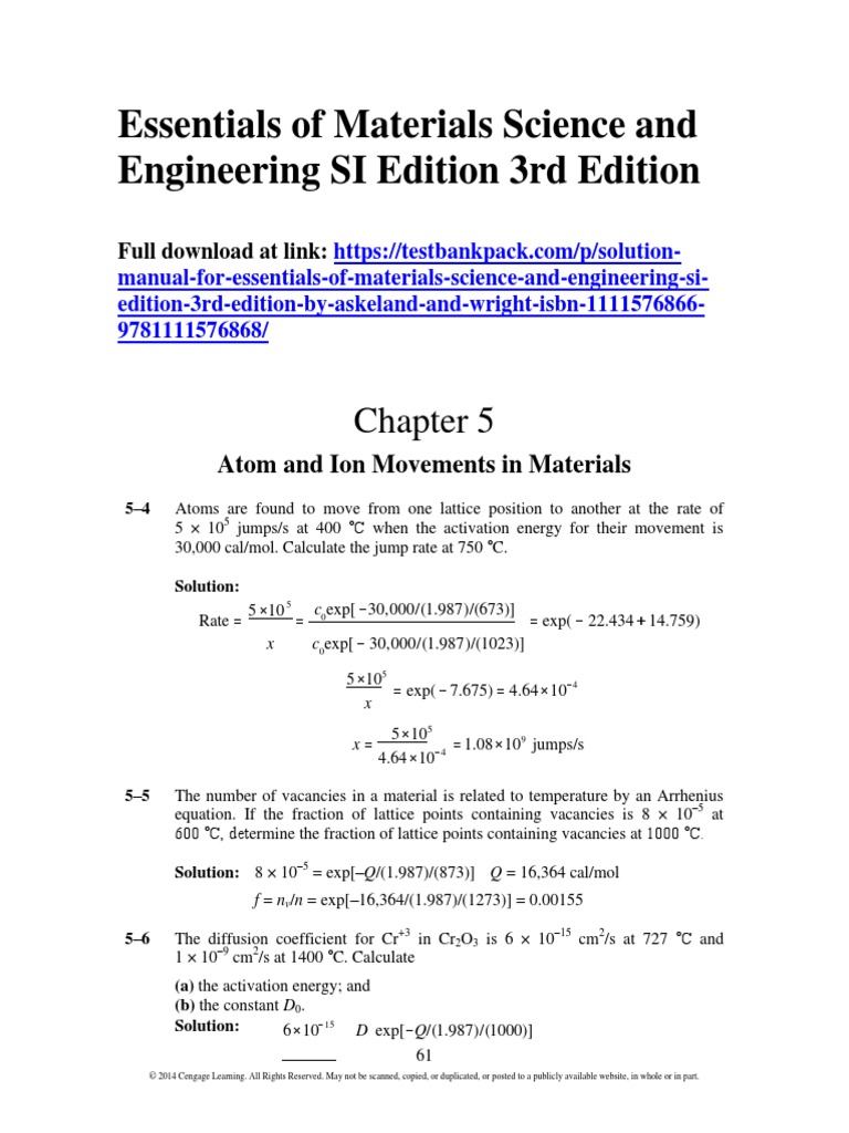 FUNDAMENTALS OF MATERIALS SCIENCE AND ENGINEERING 5TH EDITION SOLUTION MANUAL PDF visual data 6