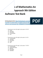Essentials of Mathematics An Applied Approach 9th Edition Aufmann Test Bank 1