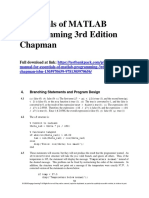 Essentials of MATLAB Programming 3rd Edition Chapman Solutions Manual 1