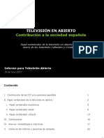 Informe Deloitte 2017 Sobre La Contribución de La TV en Abierto A La Sociedad Española