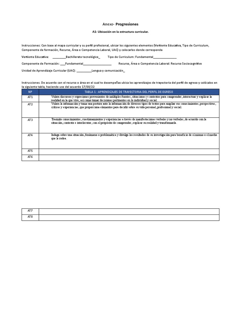 Progresiones de Aprendizaje MCCEMS | PDF | Aprendizaje | Plan de estudios