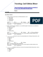 Essentials of Sociology 2nd Edition Ritzer Test Bank 1