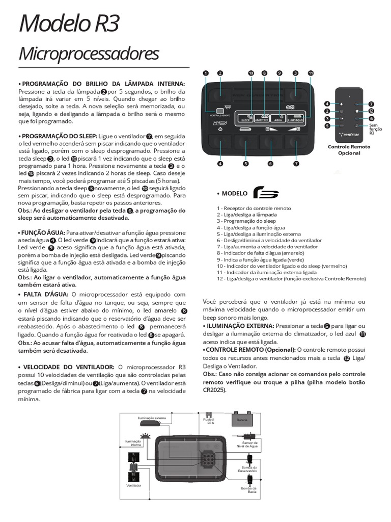 Manual Microprocessador R3 - Português | PDF