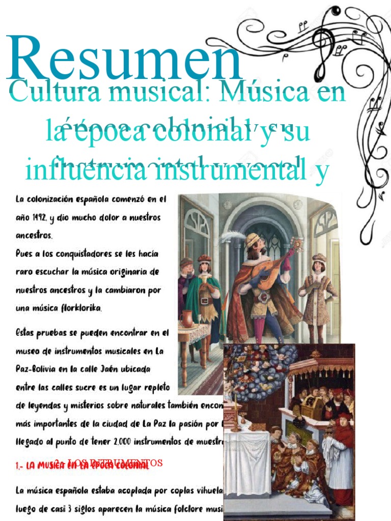Instrumentos Musicales en la Época Colonial | PDF