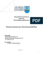 Treatment of Tannery Effluent and Extraction of Chromium From Chrome Tannery Solid Waste