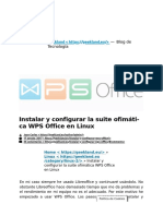 Instalar y Configurar La Suite Ofimática WPS Office en Linux
