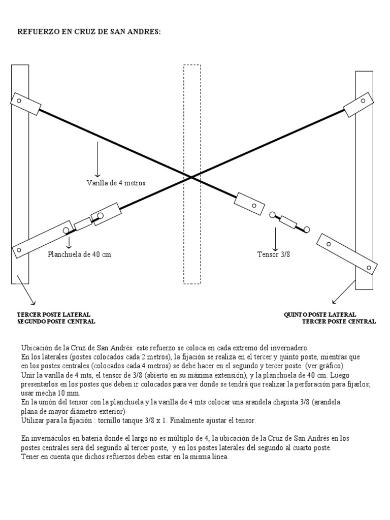 Refuerzo Cruz de San Andrés en Invernaderos | PDF | Hogar, jardinería y ...