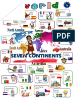 World Continents Countries Nationalities Flashcards Picture Dictionaries - 12126