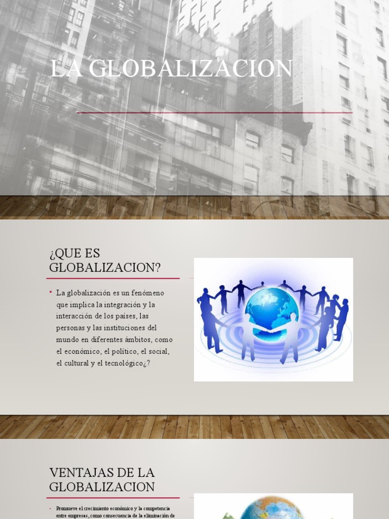 La Globalizacion Power Point Pdf Globalización Economias