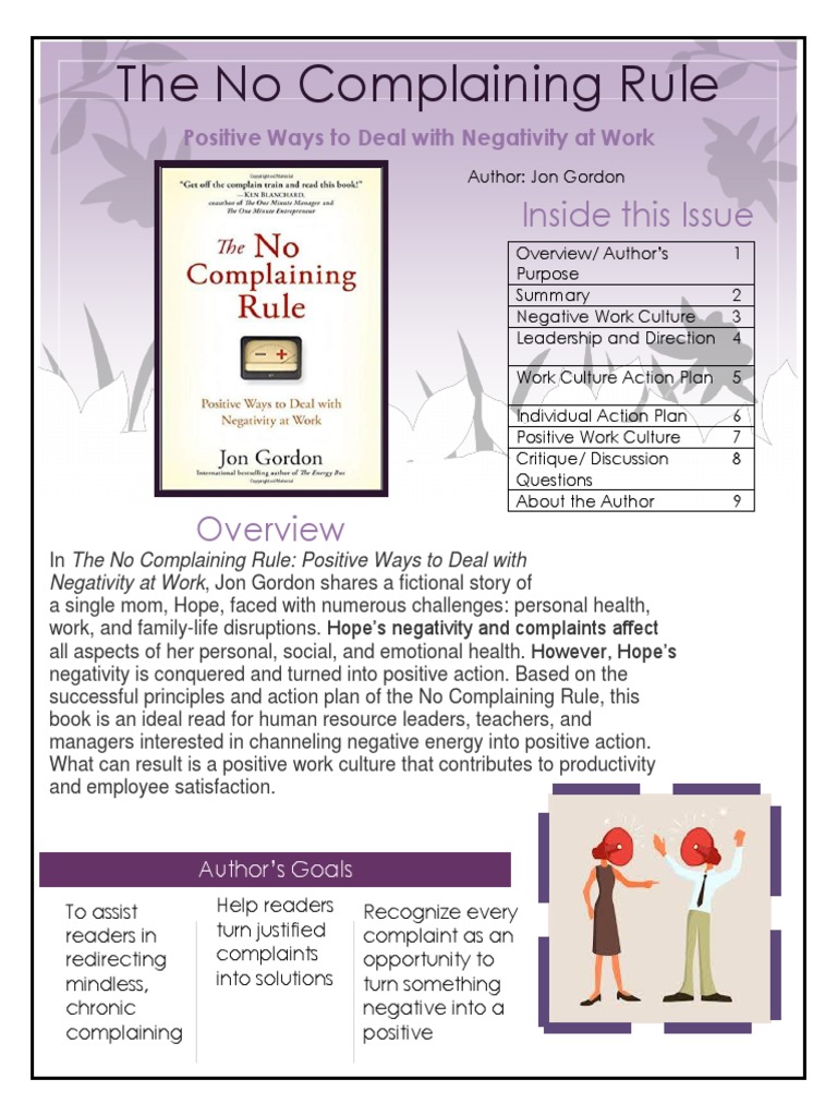 The+No+Complaining+Rule+ +gordon | PDF | Career & Growth