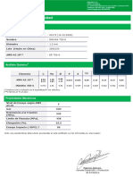 Certificado de Conformidad: Datos Del Producto