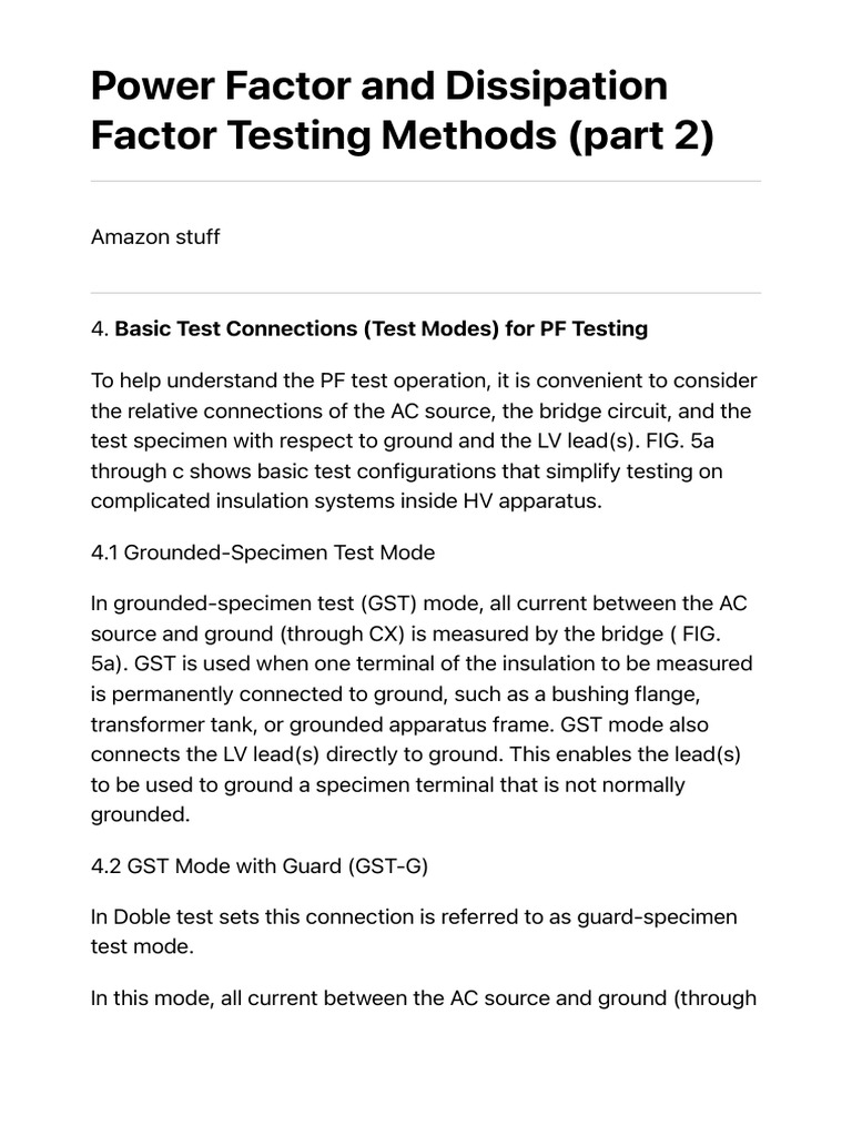 Power Factor Test 2 PDF Switch Ac Power Plugs And Sockets