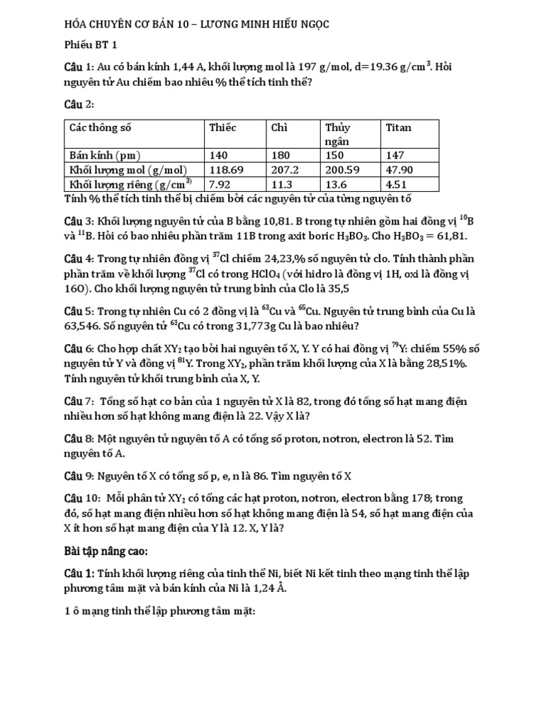 Phiếu BT 1 | PDF