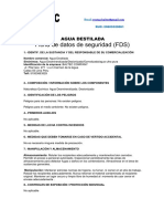 MSDS Agua Destilada