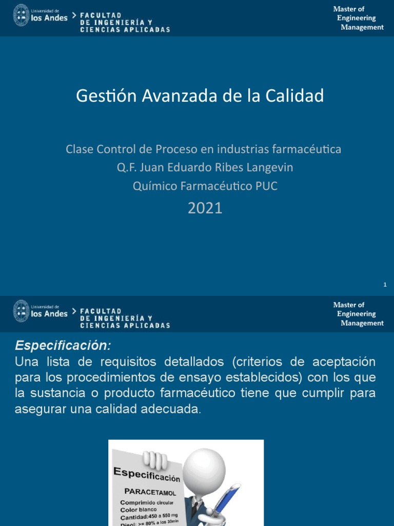 Control de Calidad en la Industria Farmacéutica | PDF | Calidad ...