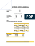 Registro y Control de CIF, Costos