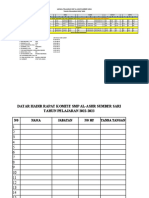 Jadwal SMP Al Ashr N Daftar Hadir Rapat