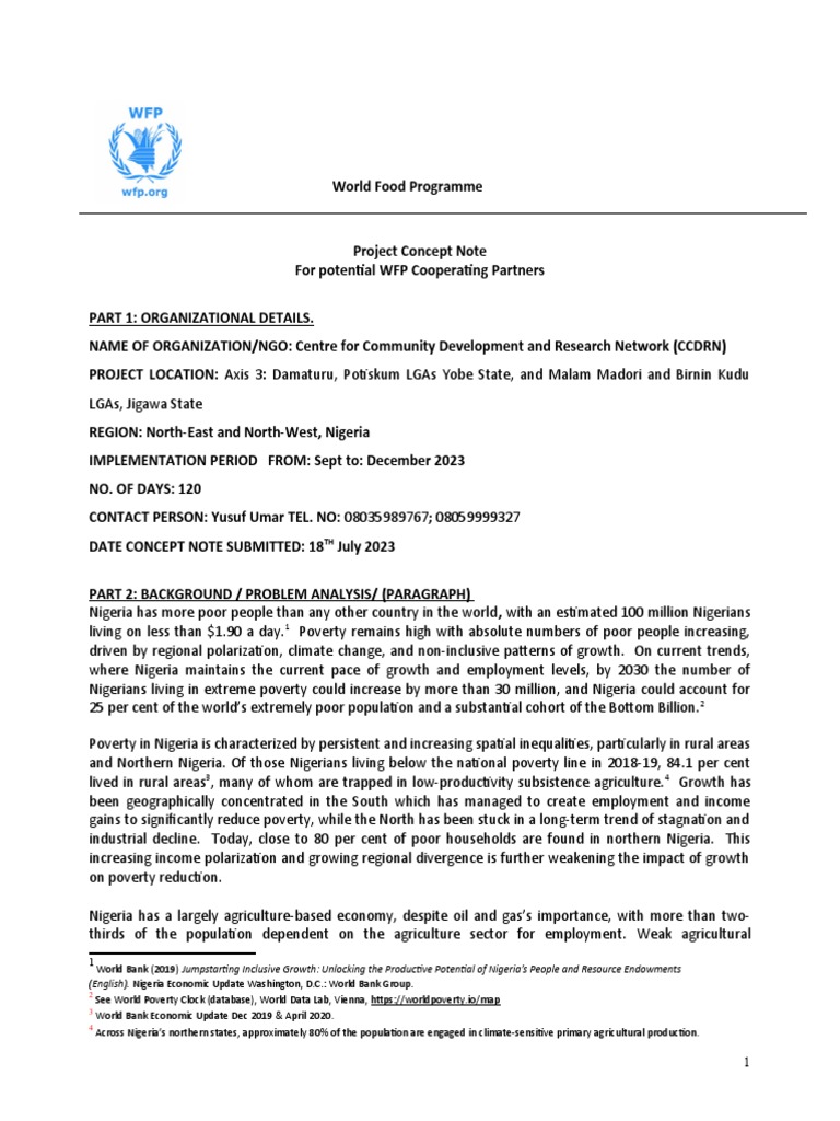 NGOconcept Note Format 110723 | PDF