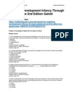 Cognitive Development Infancy Through Adolescence 2nd Edition Galotti Test Bank Download