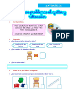 Resolvemos Problemas Al Quitar y Retroceder - MAT - FICHA