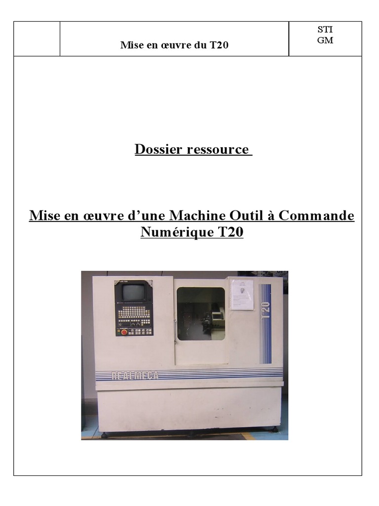 Guide de mise en œuvre Machine T20 | PDF