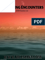 Seafaring Encounters 1d100