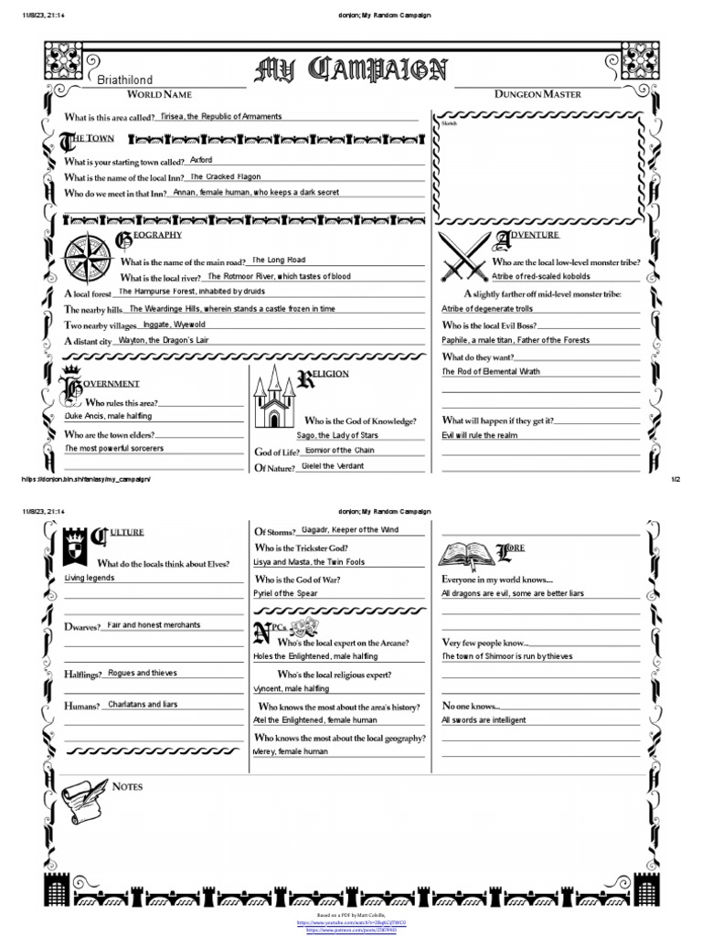 Donjon briathilond pdf fantasy