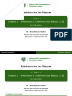 Administration Des Réseaux. Chapitre 1 Introduction À L Administration Réseau (1 - 3) Introduction