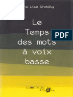 Anne-Lise Grobéty-Le Temps Des Mots À Voix Basse