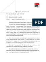 Carta a Profesores de Ing. en Construcción