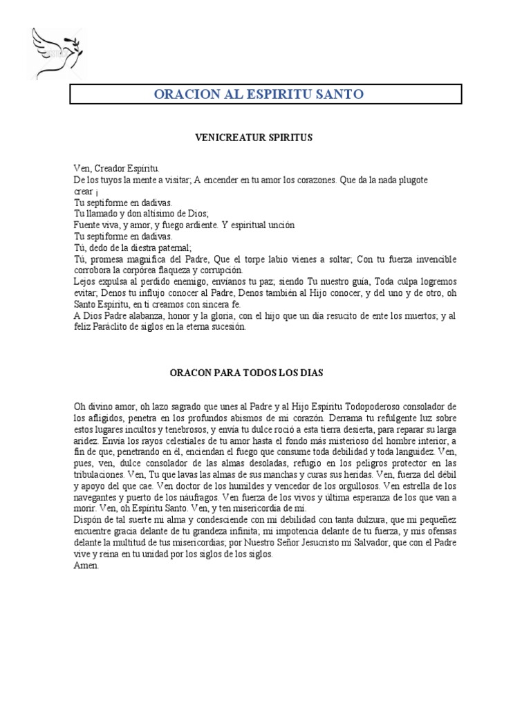 The Surprisingly Simple Oracion Al Espiritu Santo Catolico Everyone Should Know - ay73n9f