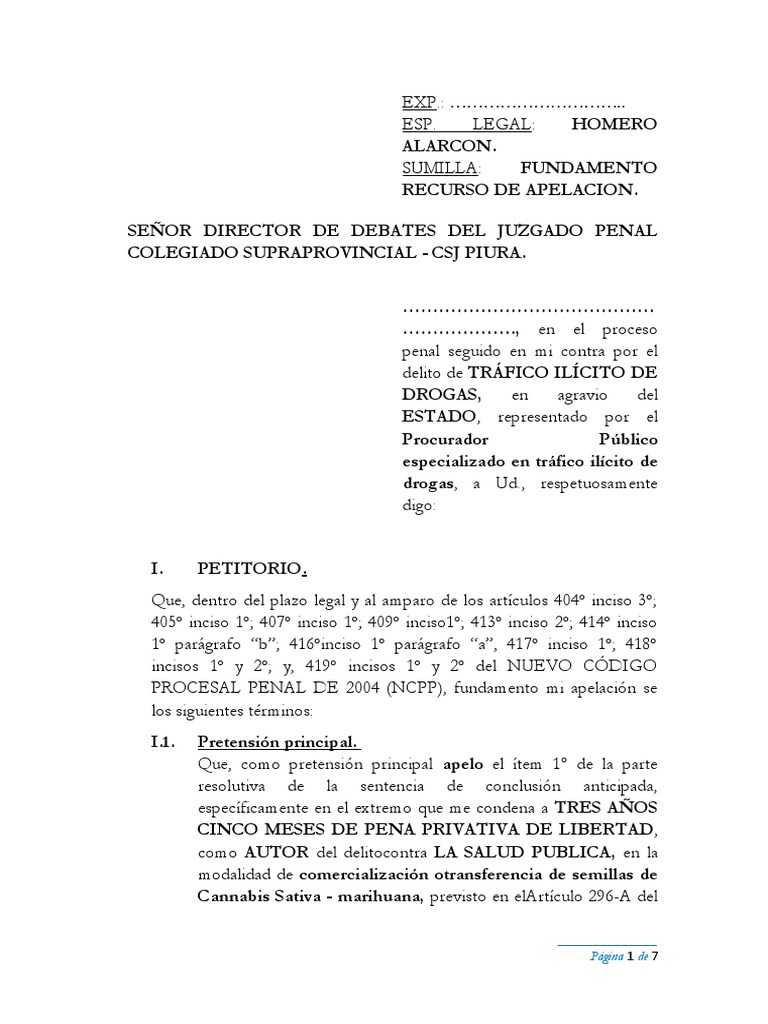 Apelacion Cordova Sentencia de Conclusión Anticipada Tid NCPP | PDF